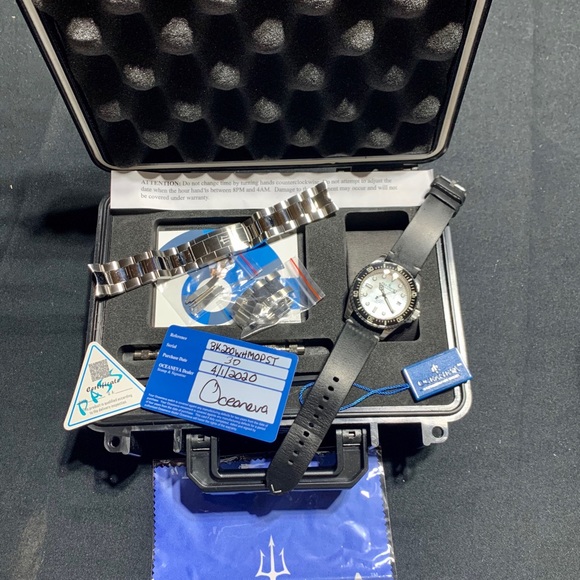 OCEANEVA DEEP EXPLORER DIVER WATCH RARE WHITE MOP - Picture 11 of 15